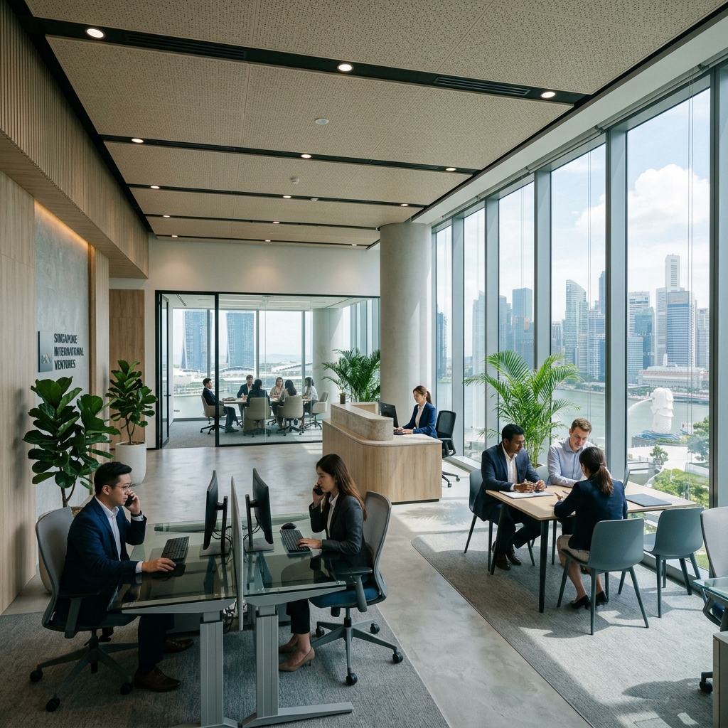 Professional CBD office interior in Singapore
